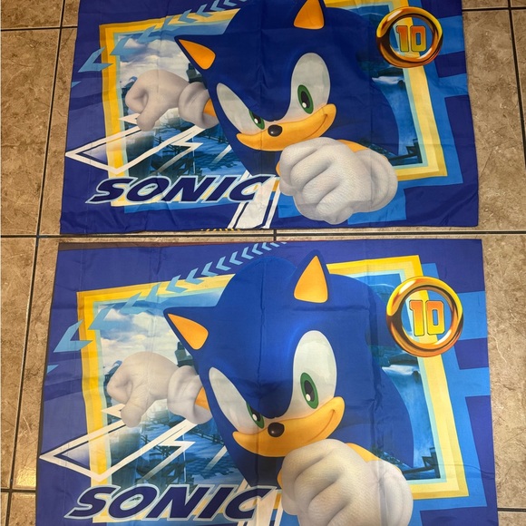 Sonic the Hedgehog Blue Pillowcase Set of 2 - Picture 2 of 4
